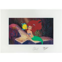 Ariel and Flounder limited edition cel from The Little Mermaid