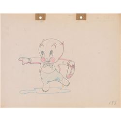 Porky Pig production drawing from Old Glory