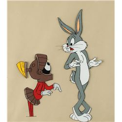 Bugs Bunny and Marvin the Martian production cel from Spaced Out Bunny