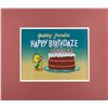 Image 2 : Yakky Doodle key master cel and background title card from Happy Birthdaze