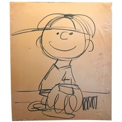 Charlie Brown drawing signed by Charles Schulz