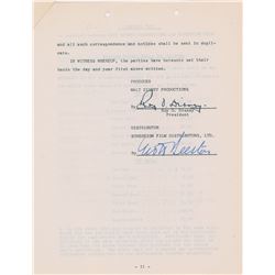 Roy O. Disney Document Signed