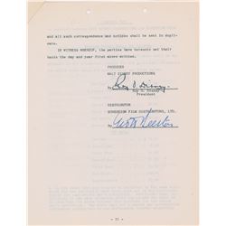 Roy O. Disney Document Signed