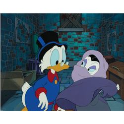 Uncle Scrooge and Magica De Spell production cel and drawings from DuckTales