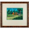 Image 2 : Winnie the Pooh and Eeyore key master background setup signed by Frank Thomas and Ollie Johnston