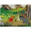Image 1 : Winnie the Pooh, Rabbit, and Eeyore production cel and matching drawings signed by Frank Thomas and 