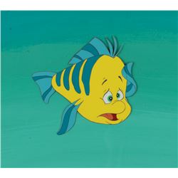 Flounder production cel from The Little Mermaid