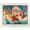 Image 1 : Carl Barks: Snow Fun Signed Lithograph