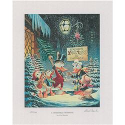 Carl Barks: A Christmas Trimming Signed Lithograph