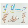 Image 1 : Wile E. Coyote and the Road Runner model sheet drawing by Virgil Ross