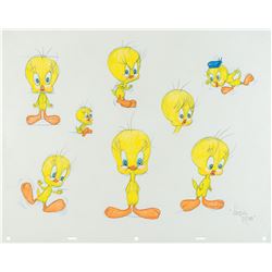 Tweety Bird model sheet original drawing by Virgil Ross