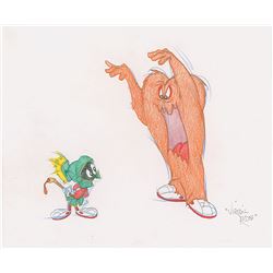 Marvin the Martian and Gossamer original drawing by Virgil Ross