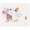 Image 1 : Foghorn Leghorn, Henery Hawk, and Barnyard Dawg original drawing by Virgil Ross