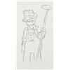 Image 1 : Groundskeeper Willie production drawing from The Simpsons