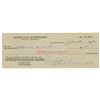 Image 1 : Edgar Rice Burroughs Signed Check