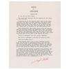 Image 1 : Joseph Heller Signed Souvenir Typescript