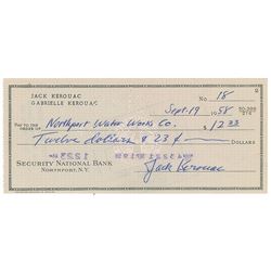 Jack Kerouac Signed Check