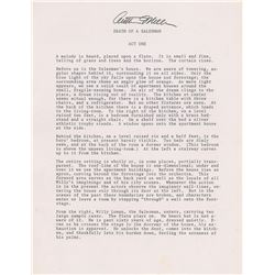 Arthur Miller Signed Souvenir Typescript