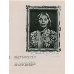 Marian Anderson Signed Program