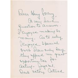 Bette Davis Autograph Letter Signed