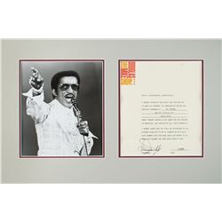 Sammy Davis, Jr. Document Signed