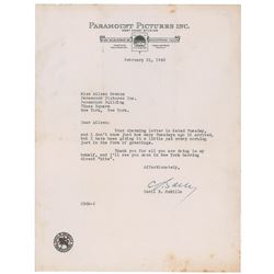 Cecil B. de Mille Typed Letter Signed