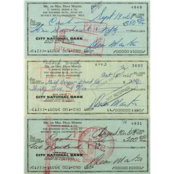 Dean Martin Signed Checks