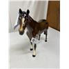 Image 2 : Large Brown Hunter Horse By Beswick England 11" Tall Overall Good Condition, 1 Repair To Front Left 
