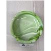 Image 2 : Large Green Agate Glass Ash Tray, Nice Item