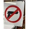 Image 2 : No Firearms Allowed Tin Sign, 35.5"L x 23.5"W