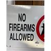 Image 3 : No Firearms Allowed Tin Sign, 35.5"L x 23.5"W