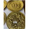 Image 2 : Nice Lot Of 4 Vintage Brass Wall Plaques/Plates