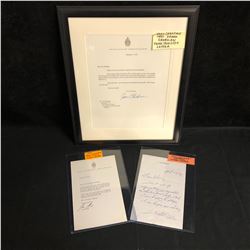 JEAN CHRETIEN/ TED KENNEDY/ JOE CLARK SIGNED POLITICAL LETTERS LOT