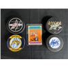Image 1 : AUTOGRAPHED HOCKEY PUCK/ CARD LOT