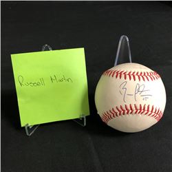 RUSSELL MARTIN SIGNED BASEBALL