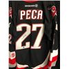 Image 1 : MICHAEL PECA SIGNED SABRES JERSEY (AJ SPORTS HOLOGRAM)