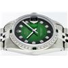 Image 9 : Rolex Mens Stainless Steel 36mm Green Vignette Diamond Datejust Wristwatch