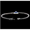 Image 3 : 1.46 ctw Diamond Evil Eye Bracelet - 14KT White Gold
