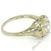 Image 8 : Antique Art Deco 18kt White Gold 0.42 ctw European Diamond Filigree Ring