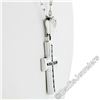 Image 5 : 14kt White Gold 0.60 ctw Round Brilliant Diamond Cross Pendant Necklace