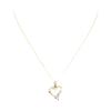 Image 1 : 0.50 ctw Diamond Heart Shaped Pendant with Chain - 14KT Yellow Gold