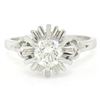 Image 3 : Vintage Platinum 0.68 ctw Round Transitional Diamond Solitaire Ring