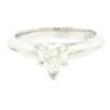 Image 2 : Platinum 0.66 ctw GIA Prong Set Heart Brilliant Diamond Solitaire Engagement Rin