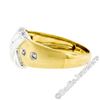 Image 5 : New 14kt Two Tone Gold Burnish Round Diamond Dual Finish "X" Band Ring