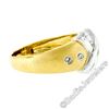 Image 6 : New 14kt Two Tone Gold Burnish Round Diamond Dual Finish "X" Band Ring