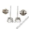 Image 5 : New Classic 14kt White Gold 0.75 ctw Round Brilliant Diamond Stud Earrings
