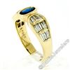 Image 5 : Trevi 18kt Yellow Gold 1.90 ctw Oval Sapphire & Baguette Diamond Ring