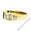 Image 7 : Trevi 18kt Yellow Gold 1.90 ctw Oval Sapphire & Baguette Diamond Ring