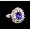 Image 1 : 14KT White Gold 2.38 ctw Tanzanite and Diamond Ring