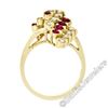 Image 6 : Estate 14kt Yellow Gold 1.44 ctw Diamond & Ruby Cocktail Ring